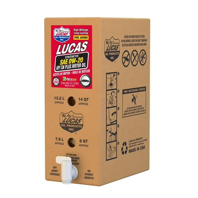 18003 6 gal Synthetic SAE 0W-20 High-Mileage Motor Oil