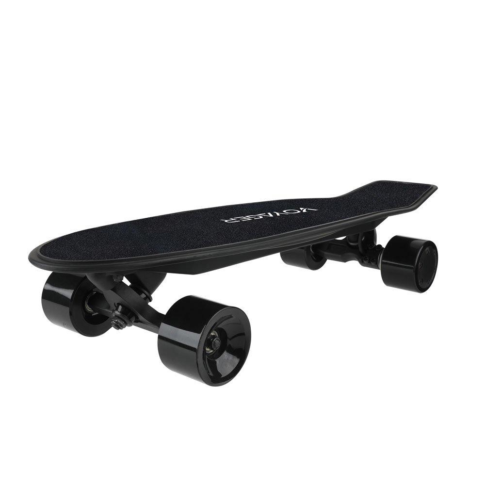 Voyager Neutrino Black Electric Standard Skateboard 72mm Wheels. with Bluetooth Remote for Kids