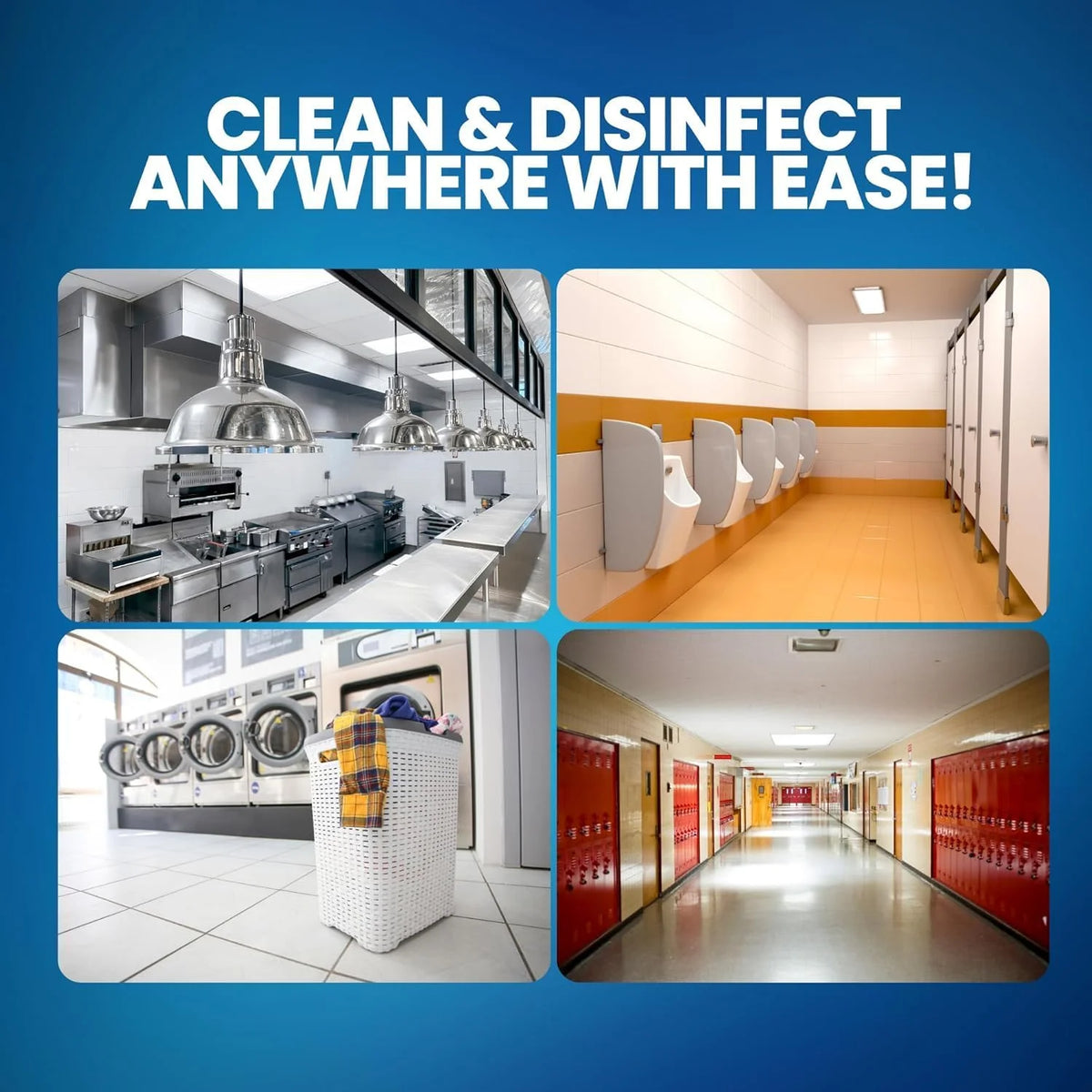 (12 Gallons) - Liquid Chlorine Bleach, for Laundry, Household and Cleaning, 1 Gallon Jugs