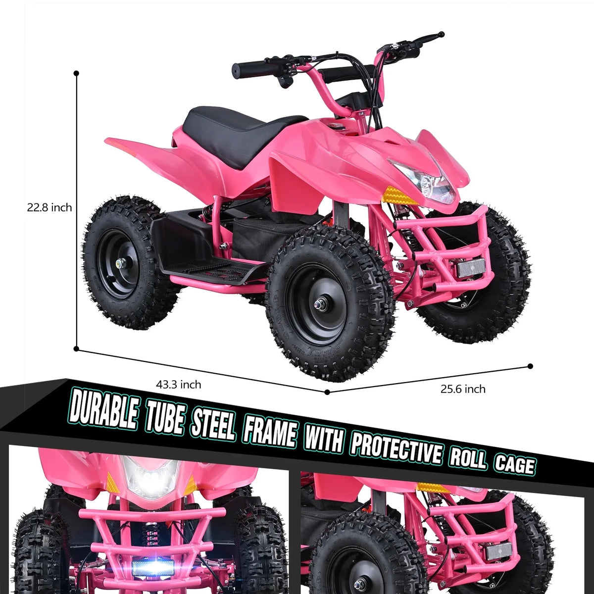 Aoemoe 500W Ride-On Racer �C 15mph Speed, 36V Battery, 45�C60 Min Play, Blue