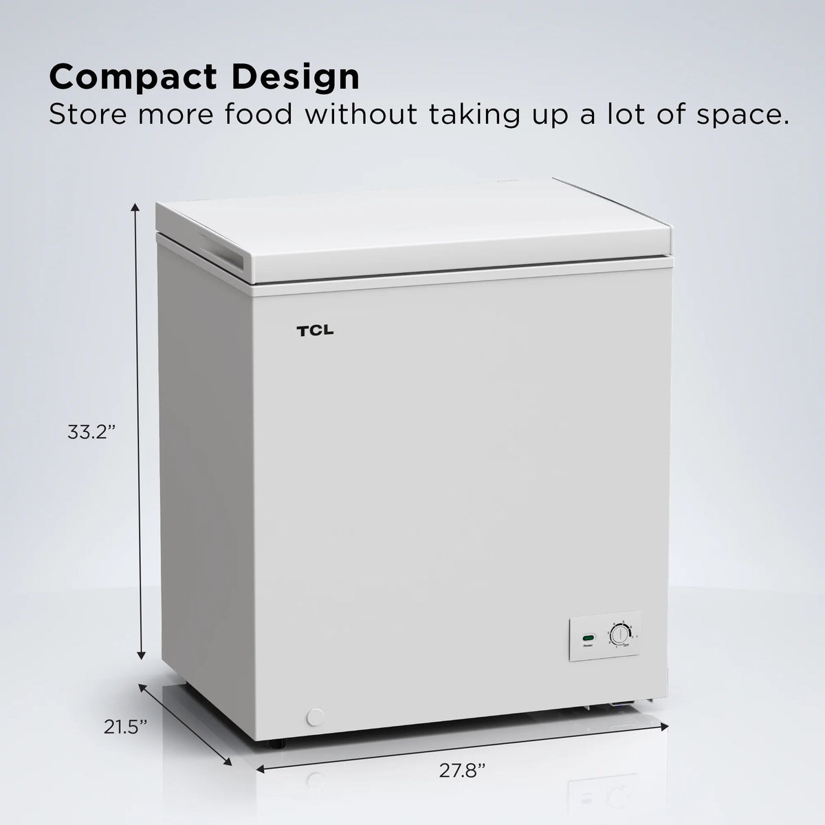TCL 5.0 Cu. Ft. Chest Freezer, White, Garage Ready, CF053W