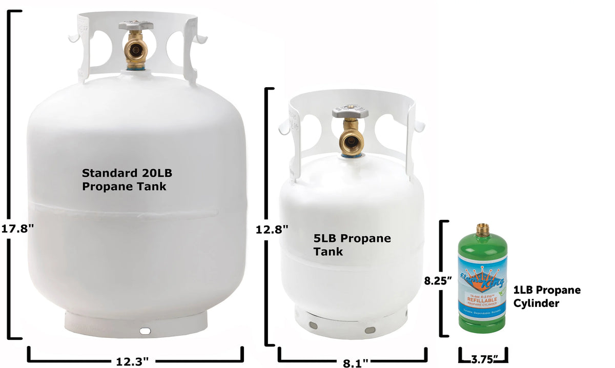 Flame King 5-lb Empty Propane Tank LP Cylinder with OPD Valve, YSN5LB