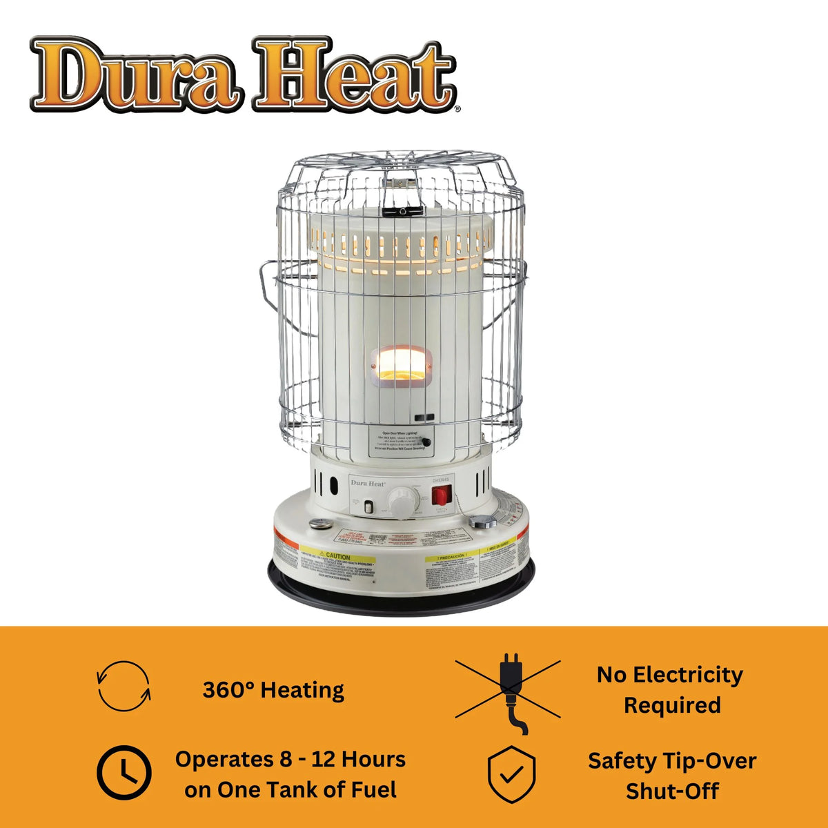 Dura Heat Convection Kerosene Heater, 23,800 BTU, Indoor Portable Heater - DH2304BB