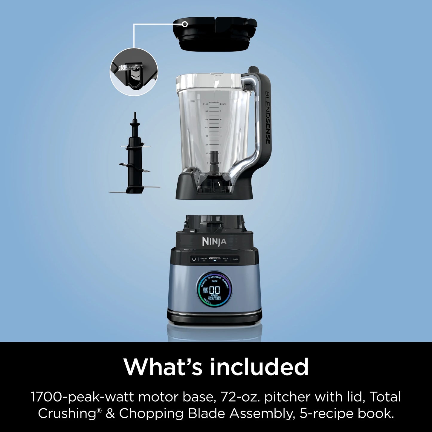 Ninja Detect Power Blender with BlendSense Technology, 72 Oz. Pitcher
