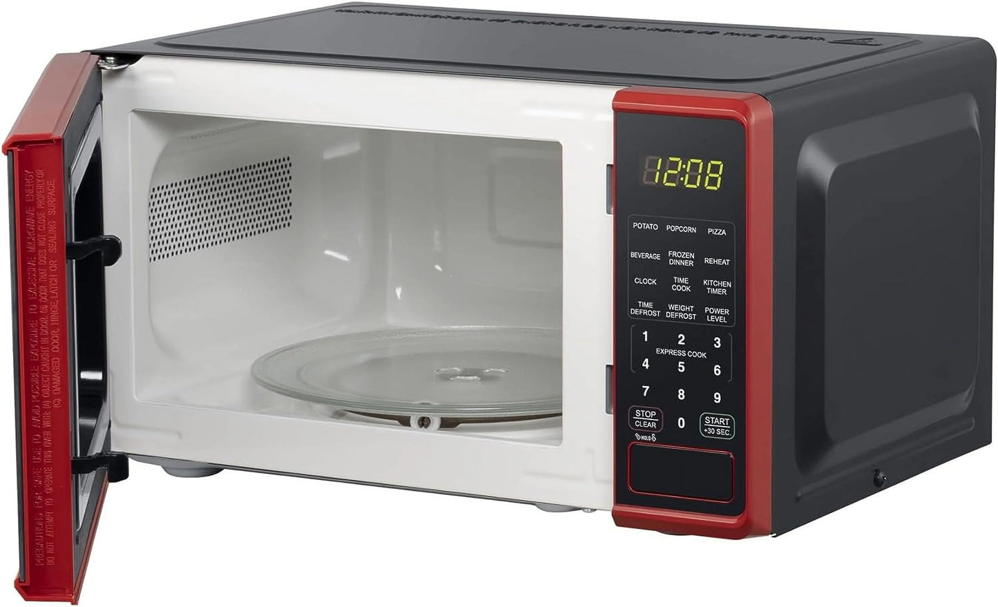 0.7 cu. ft. Countertop Microwave Oven, 700 Watts, New (Color : Red)