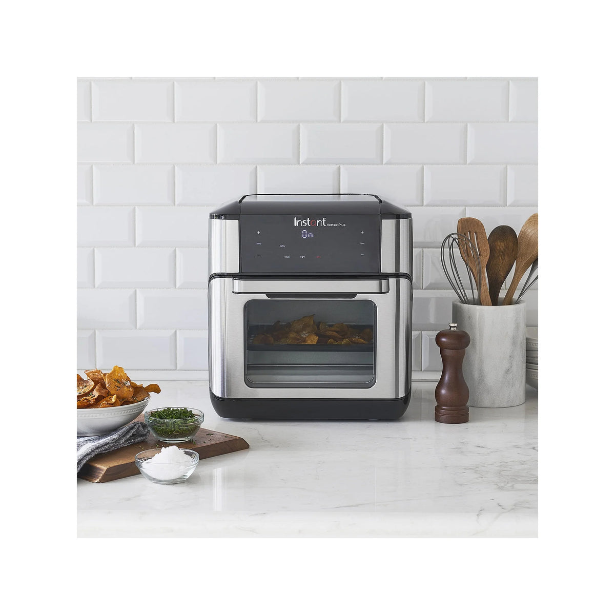 Instant Pot Vortex Plus 10-Quart Air Fryer Oven with 7-in-1 Cooking Functions and Accessories Included, Stainless Steel