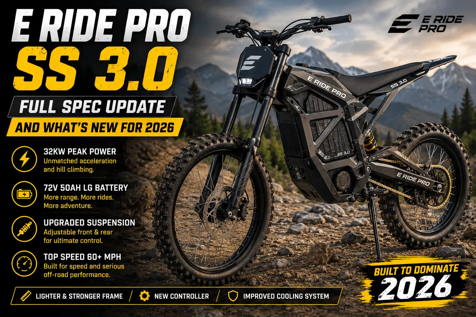 E Ride Pro SS 3.0: Full Specs, Price & SS 2.0 Changes – Pit Bike USA