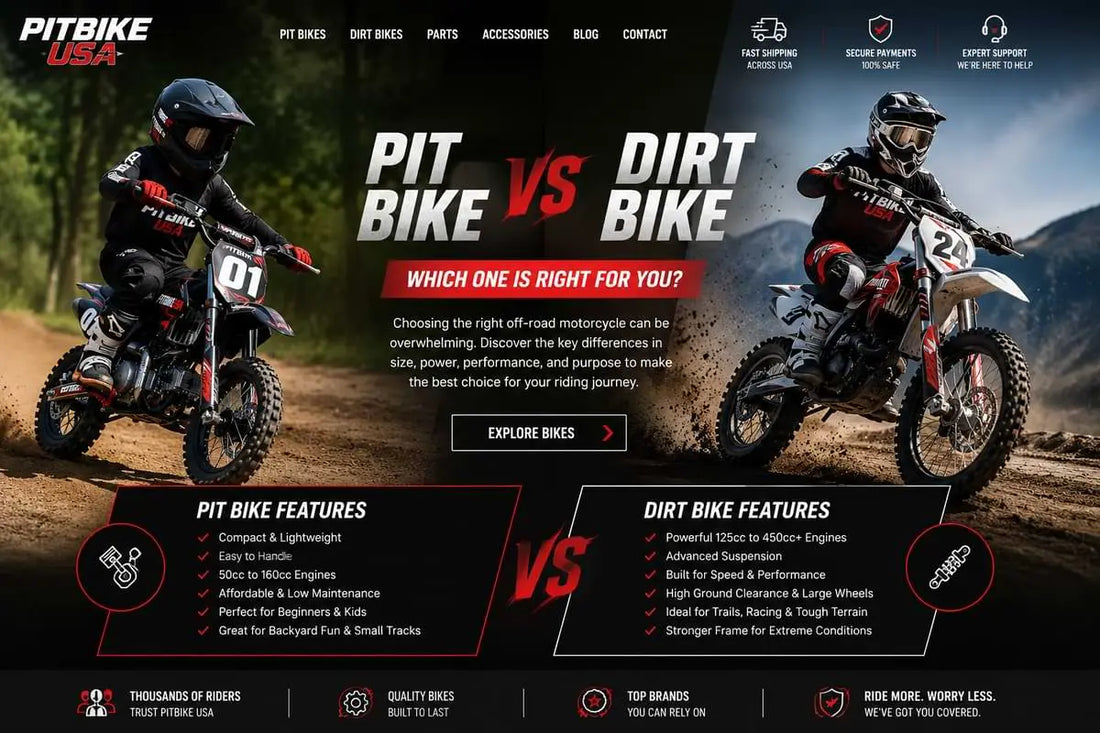 Pit Bike vs Dirt Bike: Key Differences, Features & Buying Guide | Pit Bike USA