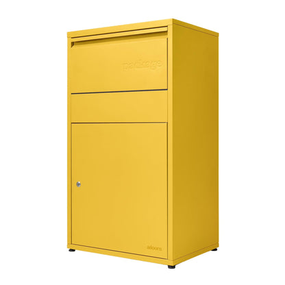 Adoorn Package Delivery Boxes for Outside, Large 36 x 20.5 x 15 (HxWxD) Security Package Box, Free Standing Anti-Theft Parcel Drop Box - Black