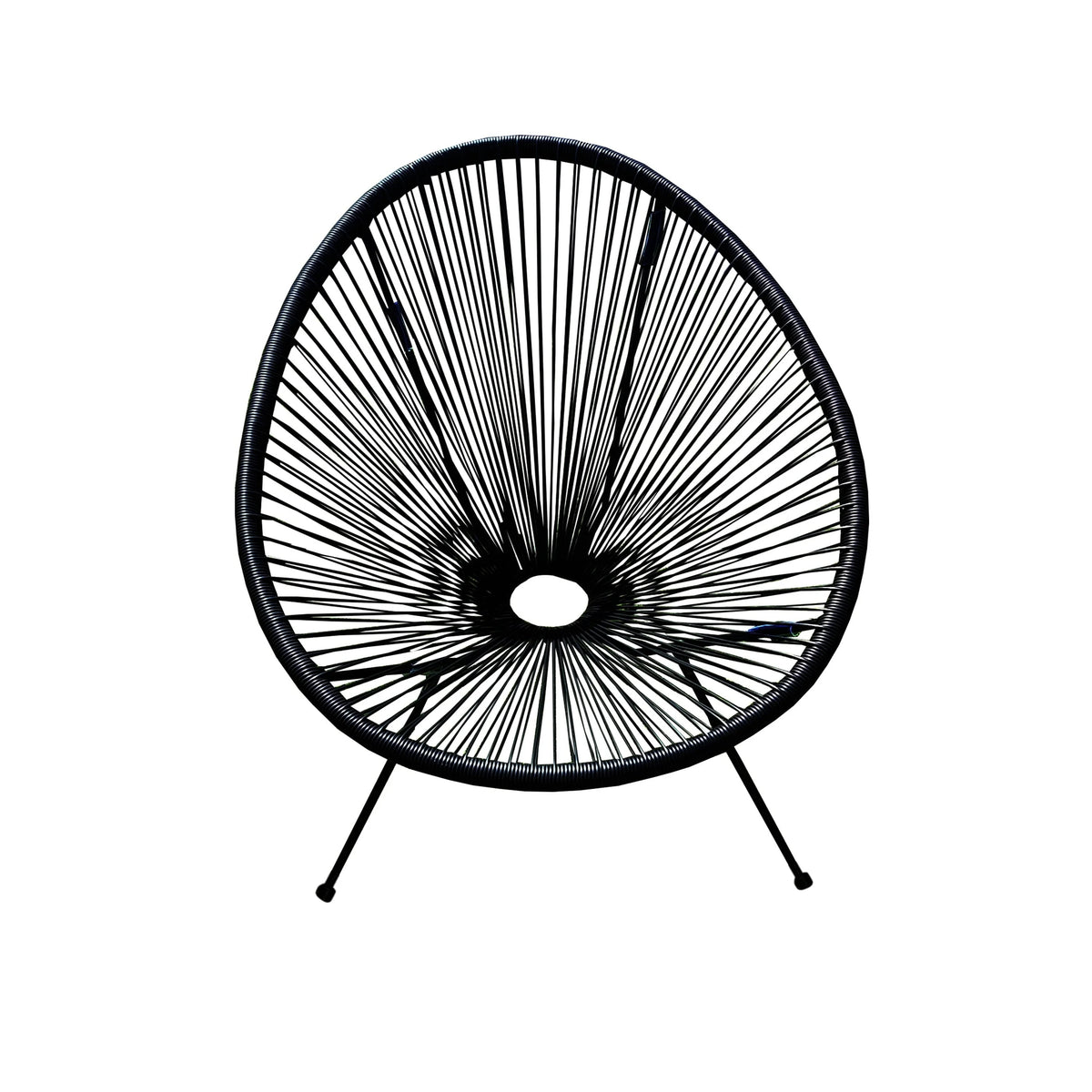 HighlanderHome Water-resistant Retro-modern Outdoor Acapulco Chair White