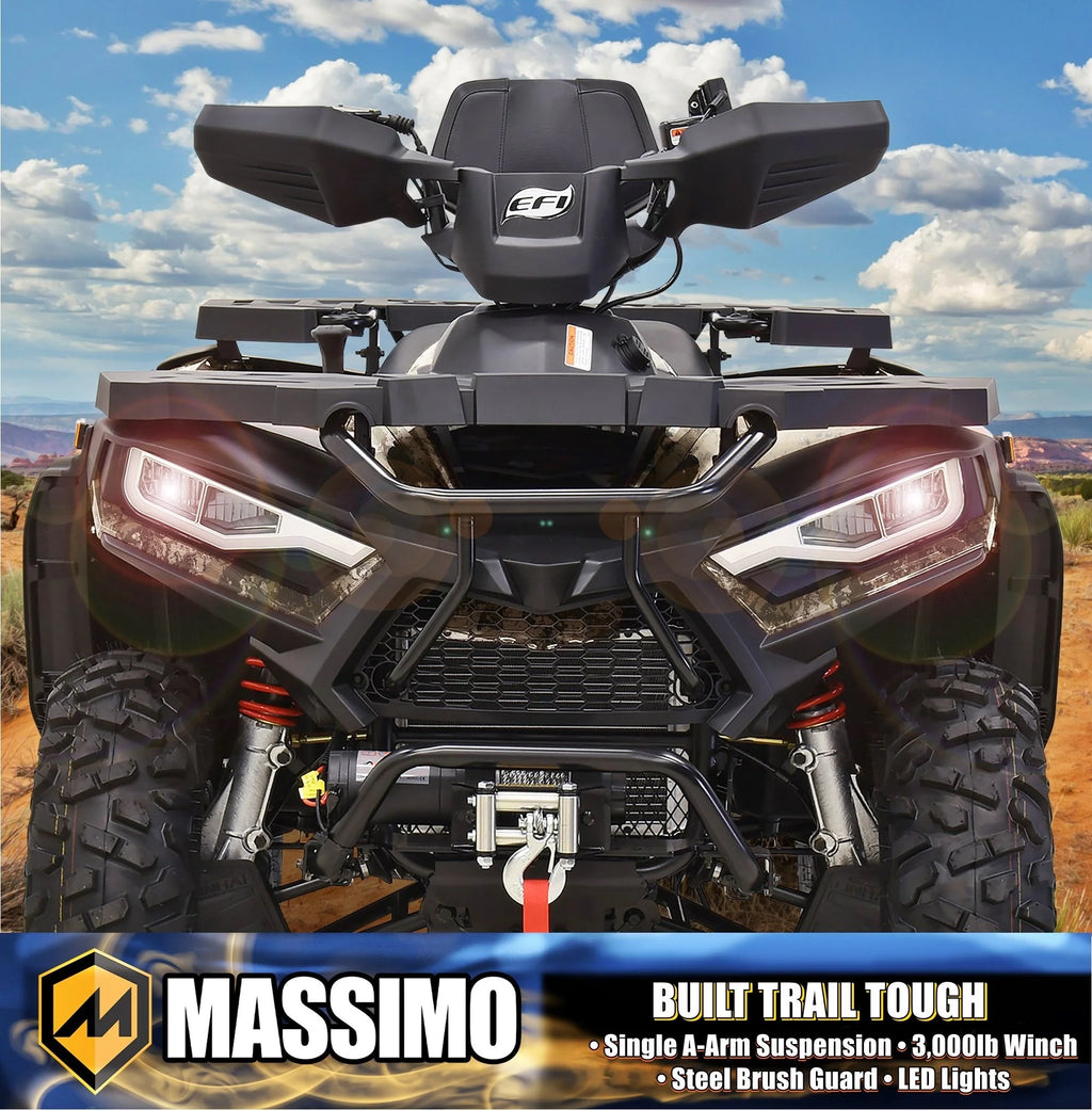 Massimo MSA450F Adult ATV Quad 352cc 25 HP 4 Stroke 4-Wheeler - Sand