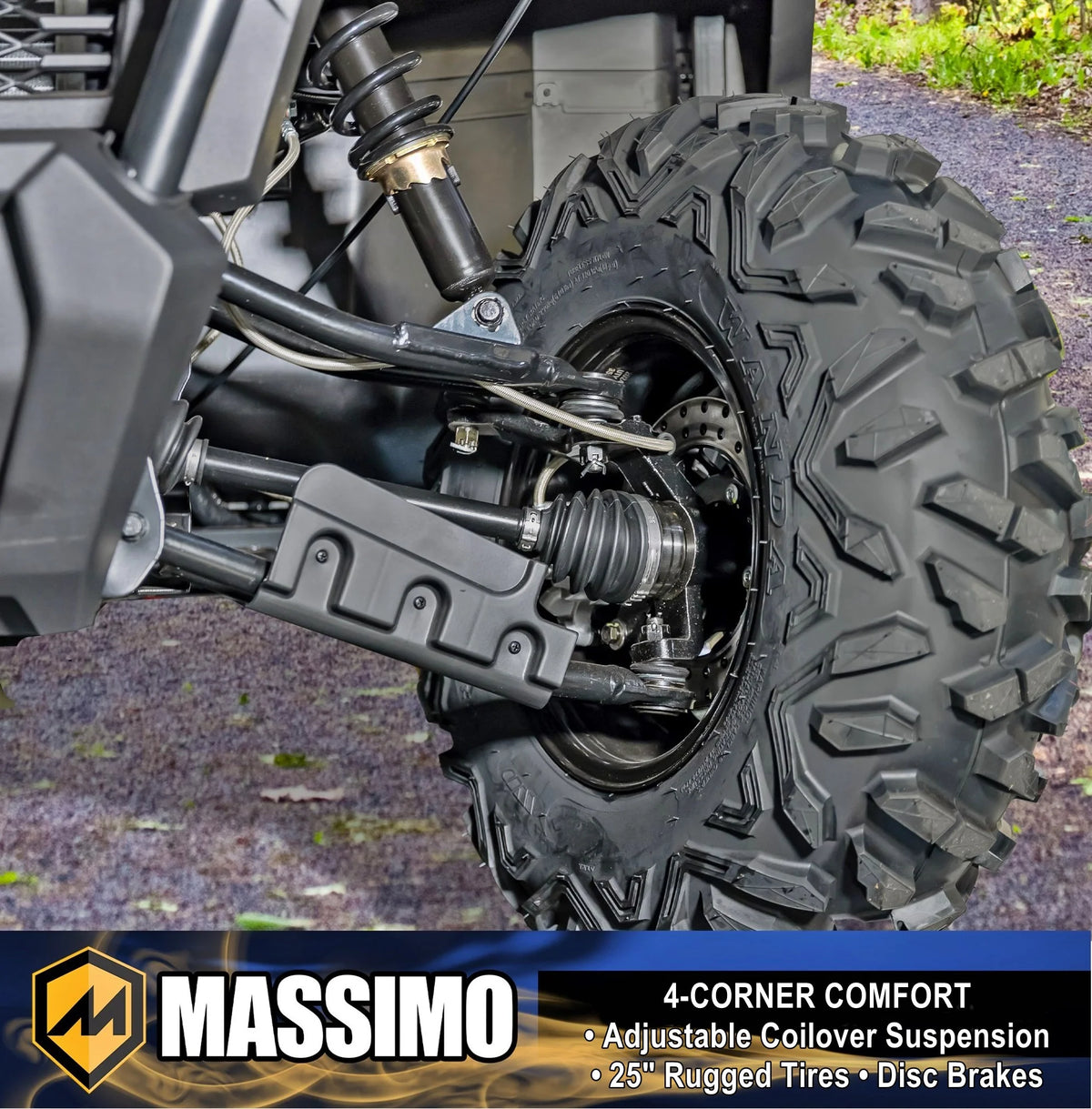 Massimo Buck 450 Side by Side UTV, EFI, 4 Stroke, 325cc, 25.5 HP, 4X4, 3000lb Winch - Red
