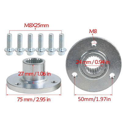 32in Rear Axle Kit with 5" Wheels, 11x7.10-5 Tires, 428 41T Sprocket & Brake Caliper Master Cylinder, 3 Stud Hubs, Go Cart Seat for Racing Go Kart, ATV Quad Buggy & Drift Trike, Karting