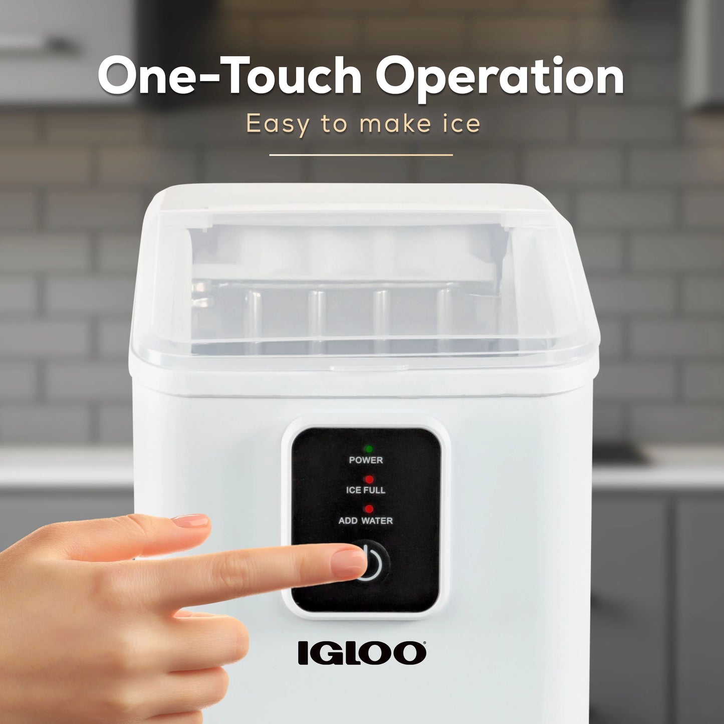 Igloo Self-Cleaning Countertop Ice Maker - Compact and Portable - Creates 26 lbs. Per Day, 8 Pieces Ready Every 7-8 Minutes - Includes Ice Scoop and Basket - Aqua