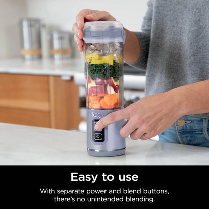 Ninja Blast Portable Blender, Cordless, 18oz. Vessel, Personal Blender for Shakes & Smoothies, BPA Free, Leakproof Lid & Sip Spout, USB-C Rechargeable, Dishwasher Safe Parts, Metallic Purple,