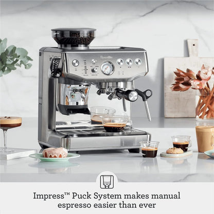 Breville Barista Express Impress Espresso Machine, 2 Liters - Black Truffle