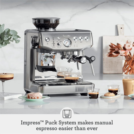 Breville Barista Express Impress Espresso Machine, 2 Liters - Black Truffle
