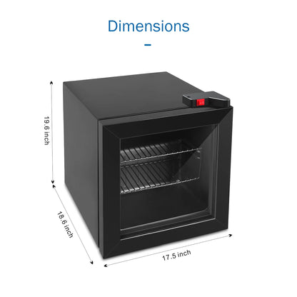 Northair 1.1 Cu Ft Countertop Mini Display Freezer with Glass Door Perfect for Liquor and Ice Cream