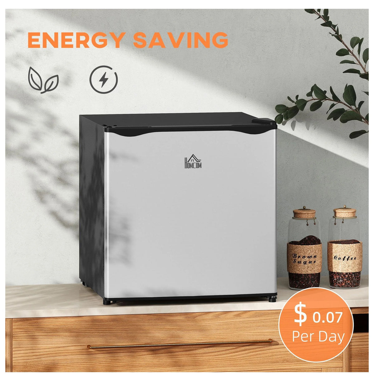 Mini Upright Freezer 1.1 Cu.Ft - Compact Silver Freezer, Removable Shelves, Low Noise, Adjustable Temperature - Ideal for Apartments, Dorms, Offices