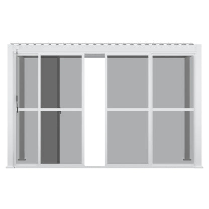 Mirador 111S Outdoor Pergola Aluminum Sliding Louver Door 13' Side, 4 Panels, Dark Grey(Not Pergola)