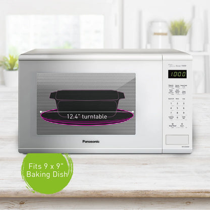 Panasonic  New 1.3 Cu. ft. 1100W Genius Sensor Countertop Microwave Oven in White