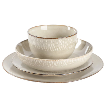 Gibson Elite Matisse 16-Piece Dinnerware Set - Taupe