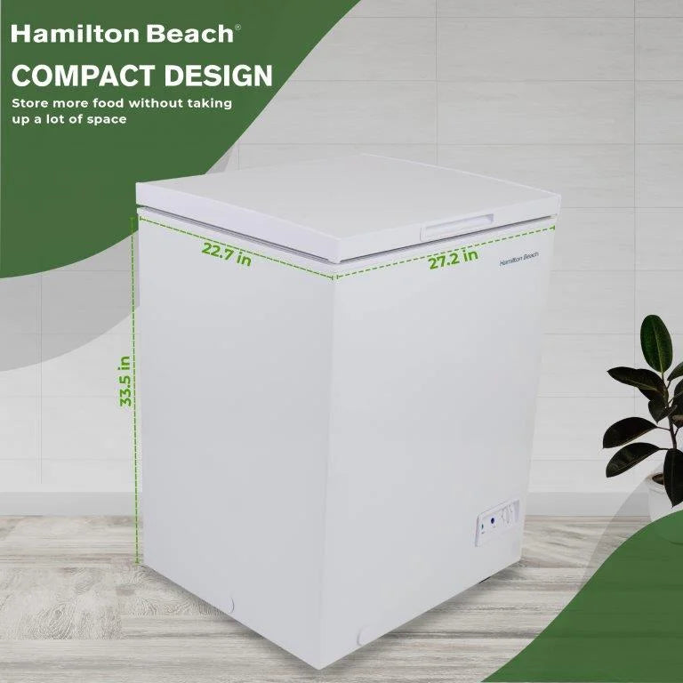 Hamilton Beach 5.0 Cu. Ft. Chest Freezer, White, HBFRF510