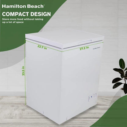 Hamilton Beach 5.0 Cu. Ft. Chest Freezer, White, HBFRF510