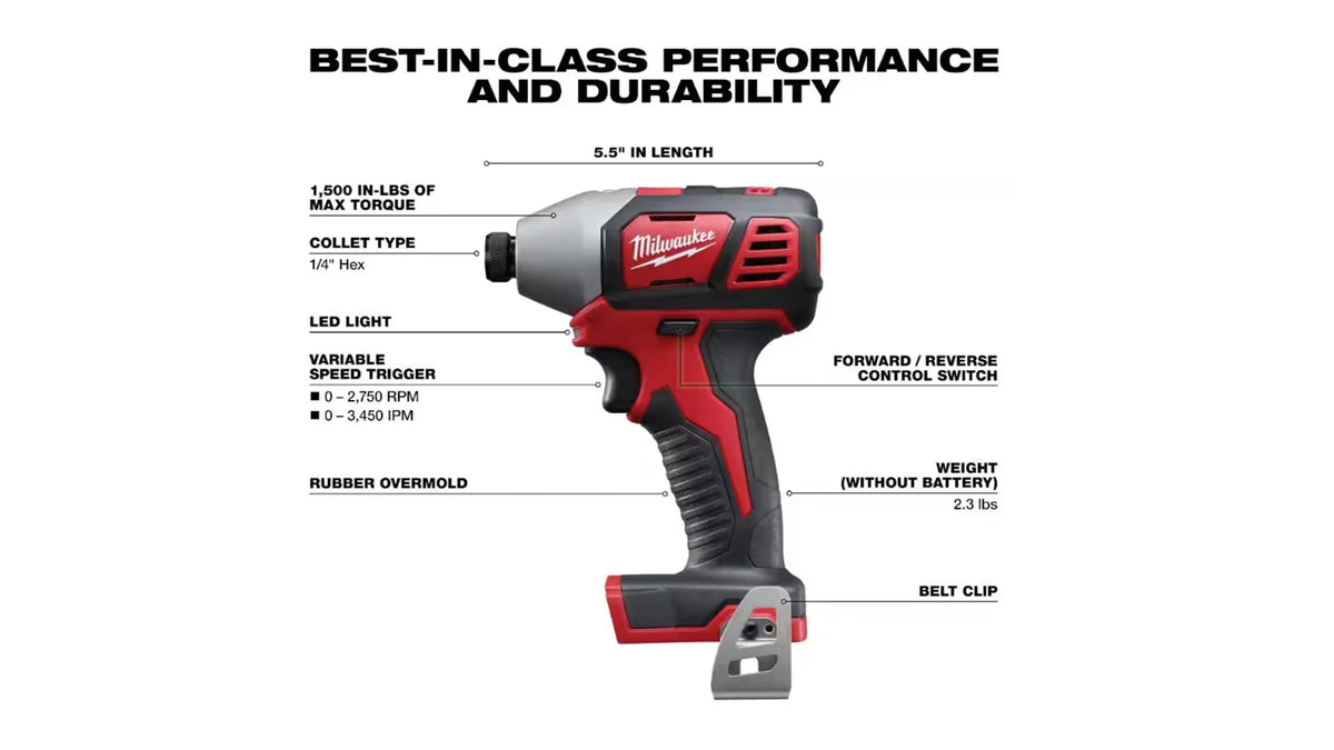 Open Box Milwaukee 2695-27SH M18 18-Volt Lithium-Ion Cordless Combo Kit 7-Tool with 2-Batteries, Charger and Tool Bag