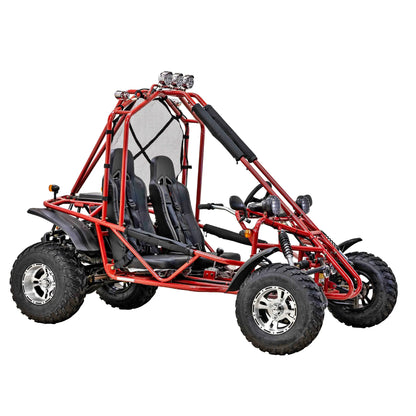 Massimo GKA 200 169cc EFI Adult Go Kart with 10HP Engine, 2WD Off-Road Go Cart, Dual Seats, Red