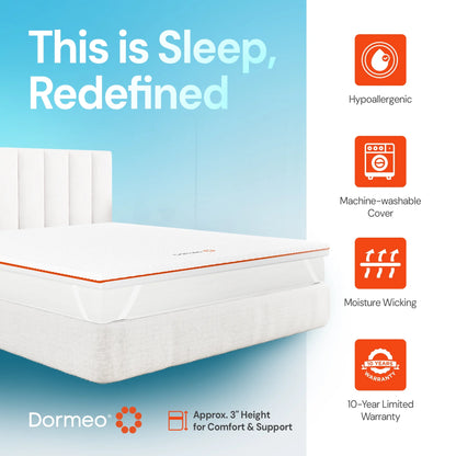 Dormeo Premium Mattress Topper Queen Bed Cooling Mattress Pad with Octaspring Technology