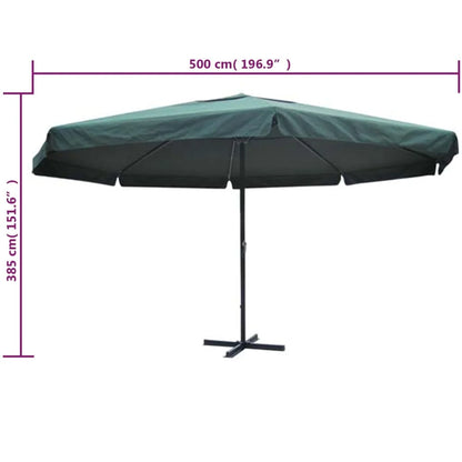 vidaXL Garden Parasol Azure Blue Polyester with PA coating Large