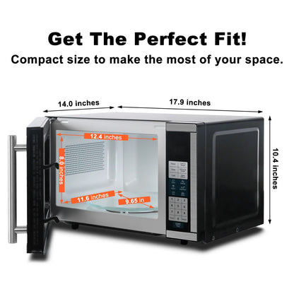 SMAD Countertop Microwave Oven 700W 10 Power Levels 6 Auto Menus 0.7 cu ft