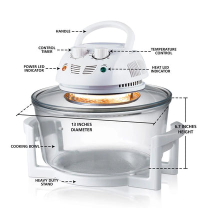 Nutrichef Halogen Oven Air-fryer/infrared Convection Cooker
