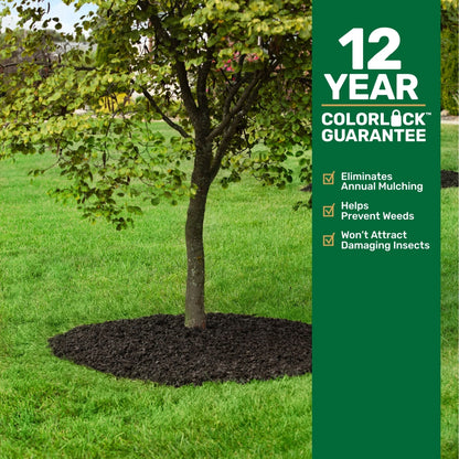 GroundSmart Black Rubber Mulch, 37.5 Cu Ft