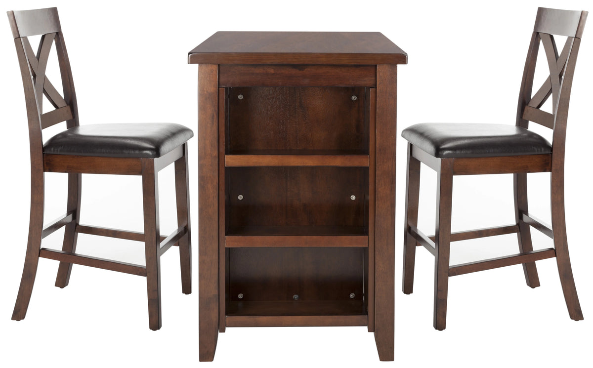 Safavieh Everest Solid Contemporary Glam 3 Piece Pub Set