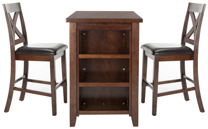 Safavieh Everest Solid Contemporary Glam 3 Piece Pub Set