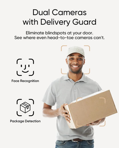 eufy Security Video Doorbell E340, Dual Cameras with Delivery Guard, 2K Camera