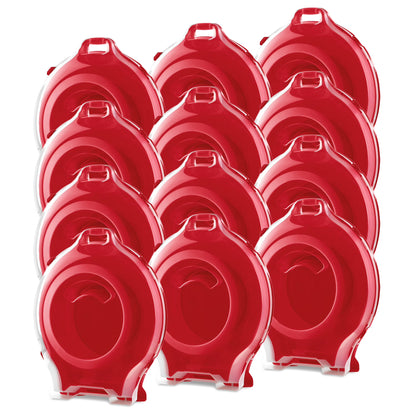 Sterilite Clear Nesting Storage Christmas Holiday Wreath Box, Red (4 Pack)