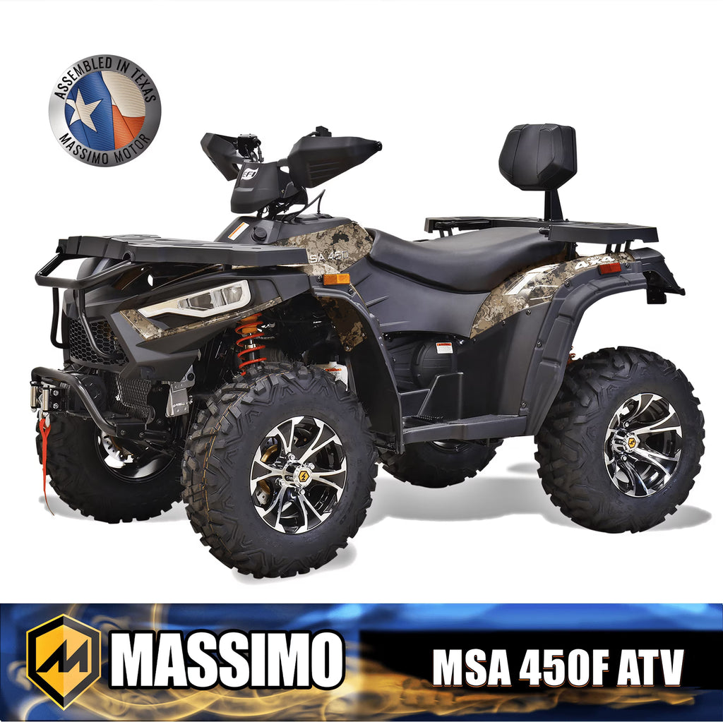 Massimo MSA450F Adult ATV Quad 352cc 25 HP 4 Stroke 4-Wheeler - Sand