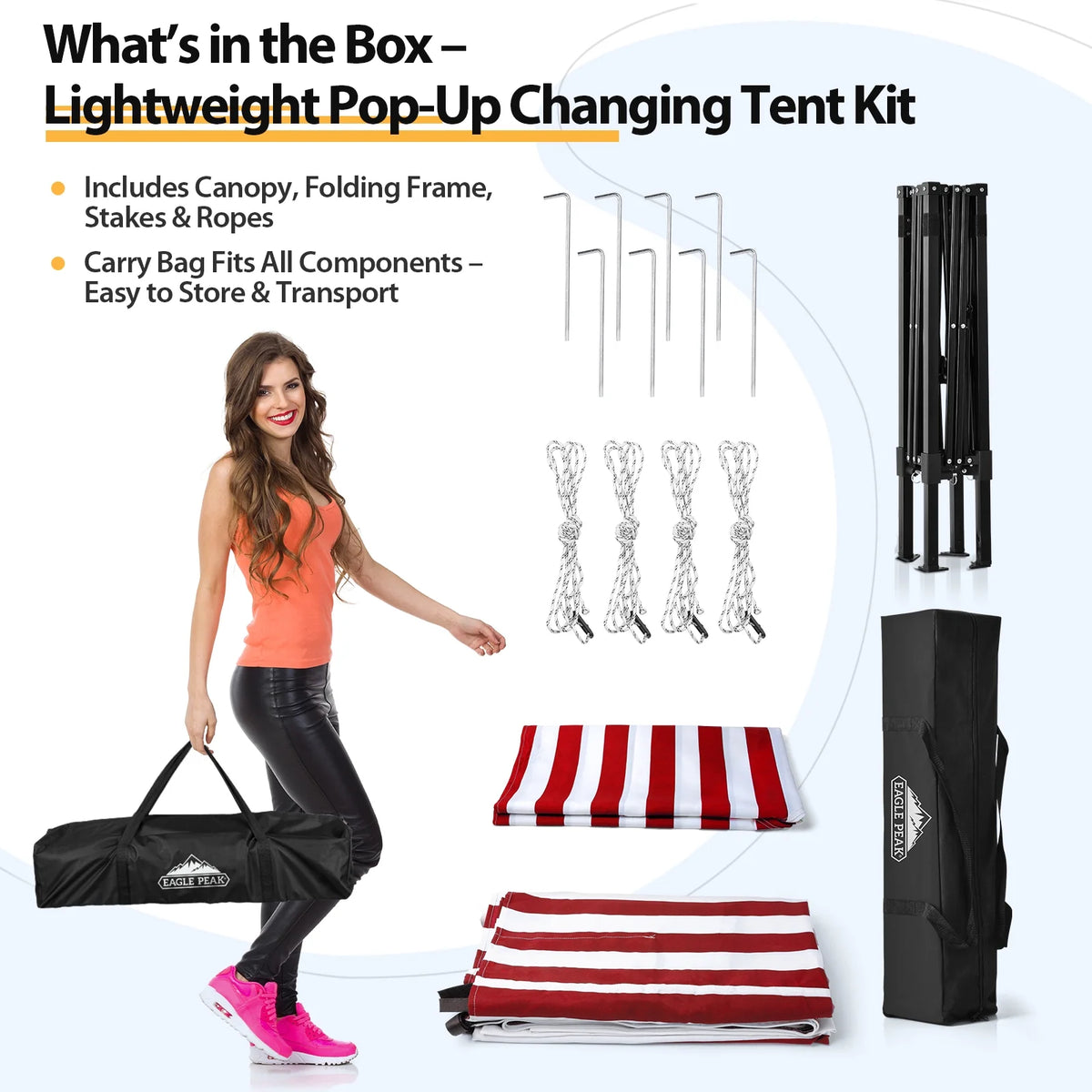 EAGLE PEAK Flex Ultra Compact 4 ft x 4 ft Pop-up Changing Room Canopy, Portable Privacy Cabana