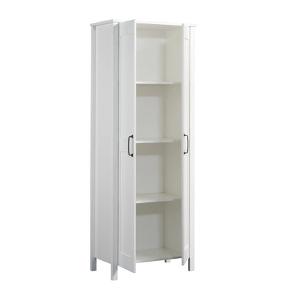 Sauder Two-Door Storage Cabinet, White Finish