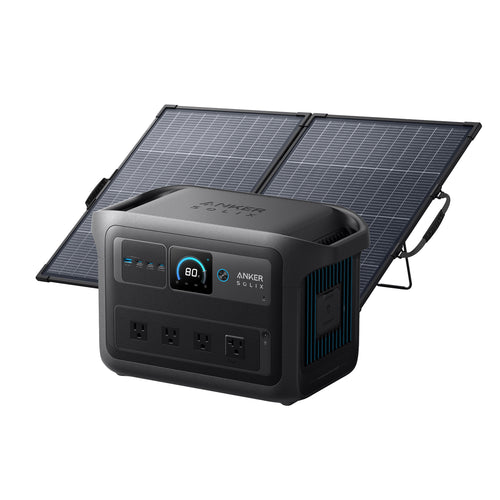 Anker SOLIX C1000X Gen 2 Portable Power Station with 200W Bifacial Solar Panel