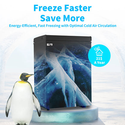 3.5 Cu.ft Freezer, Chest Freezer, Deep Freezer with Top Open Door