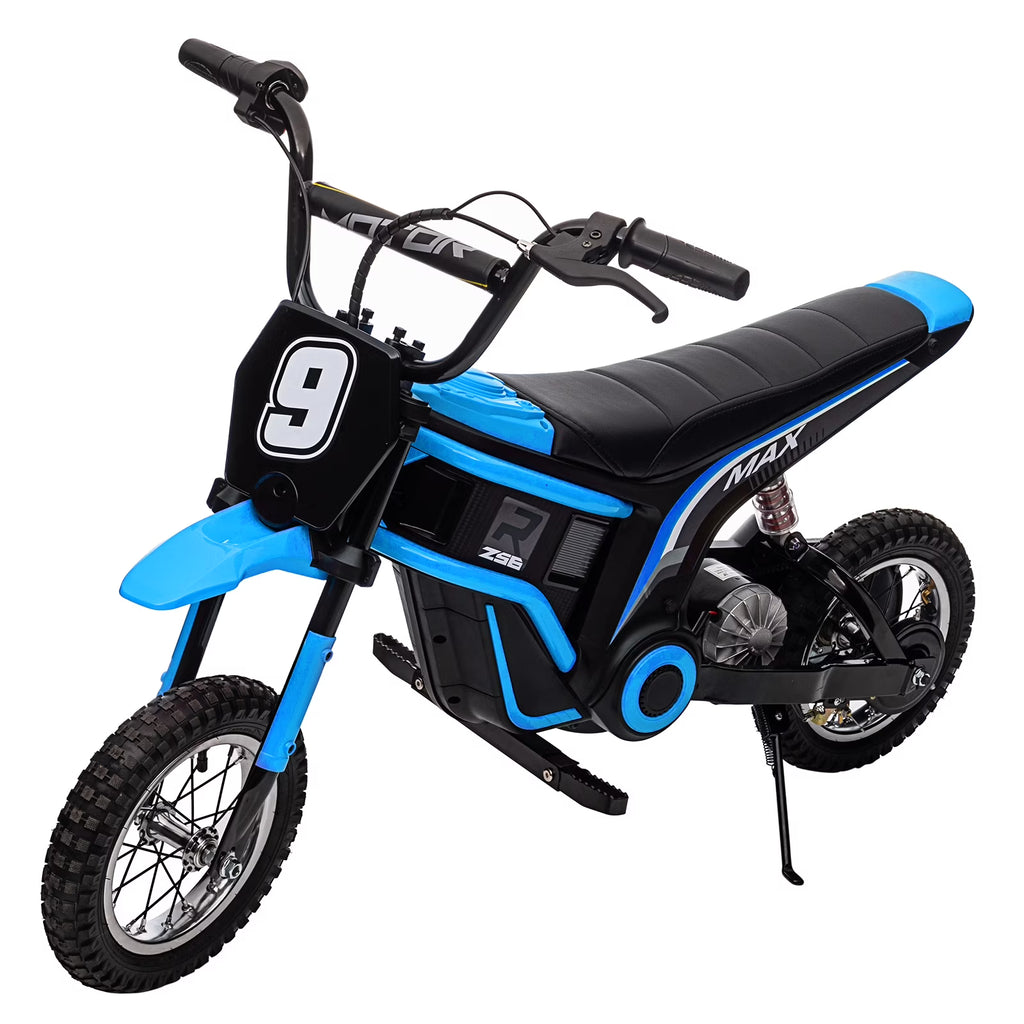 Kids Electric Dirt Bike,Electric-Powered Bike,2 Speed Settings,14.29 MPH Max,All-Terrain Electric Motorcycle for Ages 6-12,High-Speed Electric Dirt Bike for Kids,24V 350W