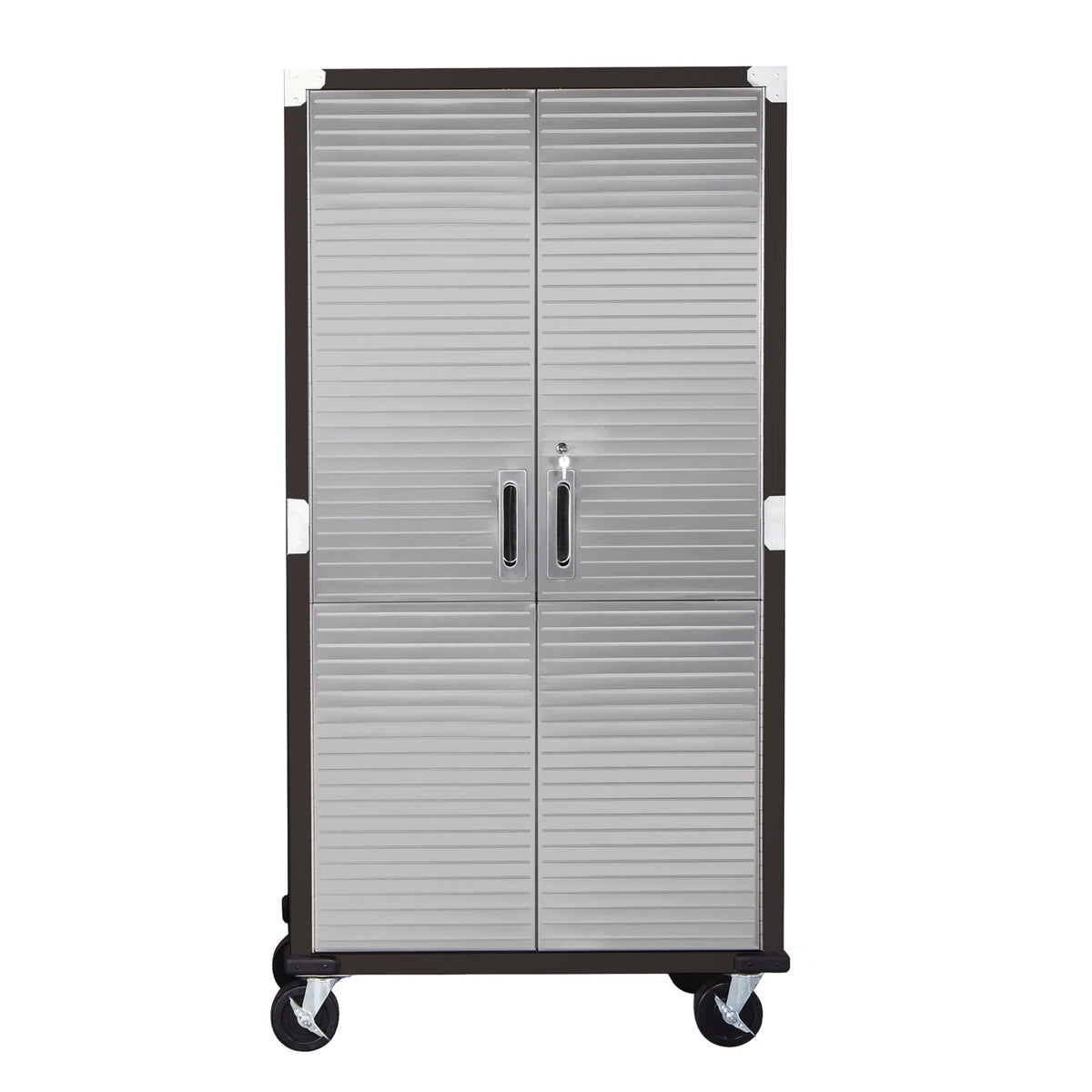 Seville Classics UltraHD Steel Body Lockable Storage Filing Cabinet Organizer Locker Shelving Unit 36" W x 18" D x 72" H, Granite