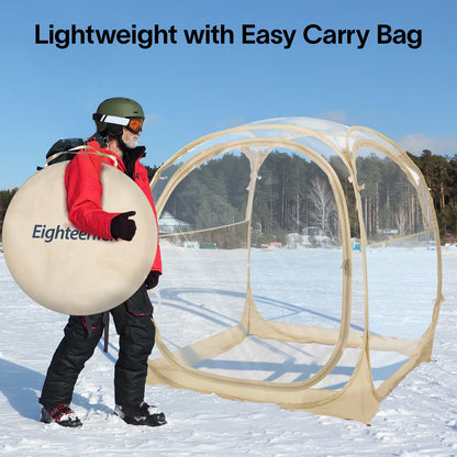 EighteenTek Four-Person Weatherproof Pop-Up Sports Pod Tent Shelter