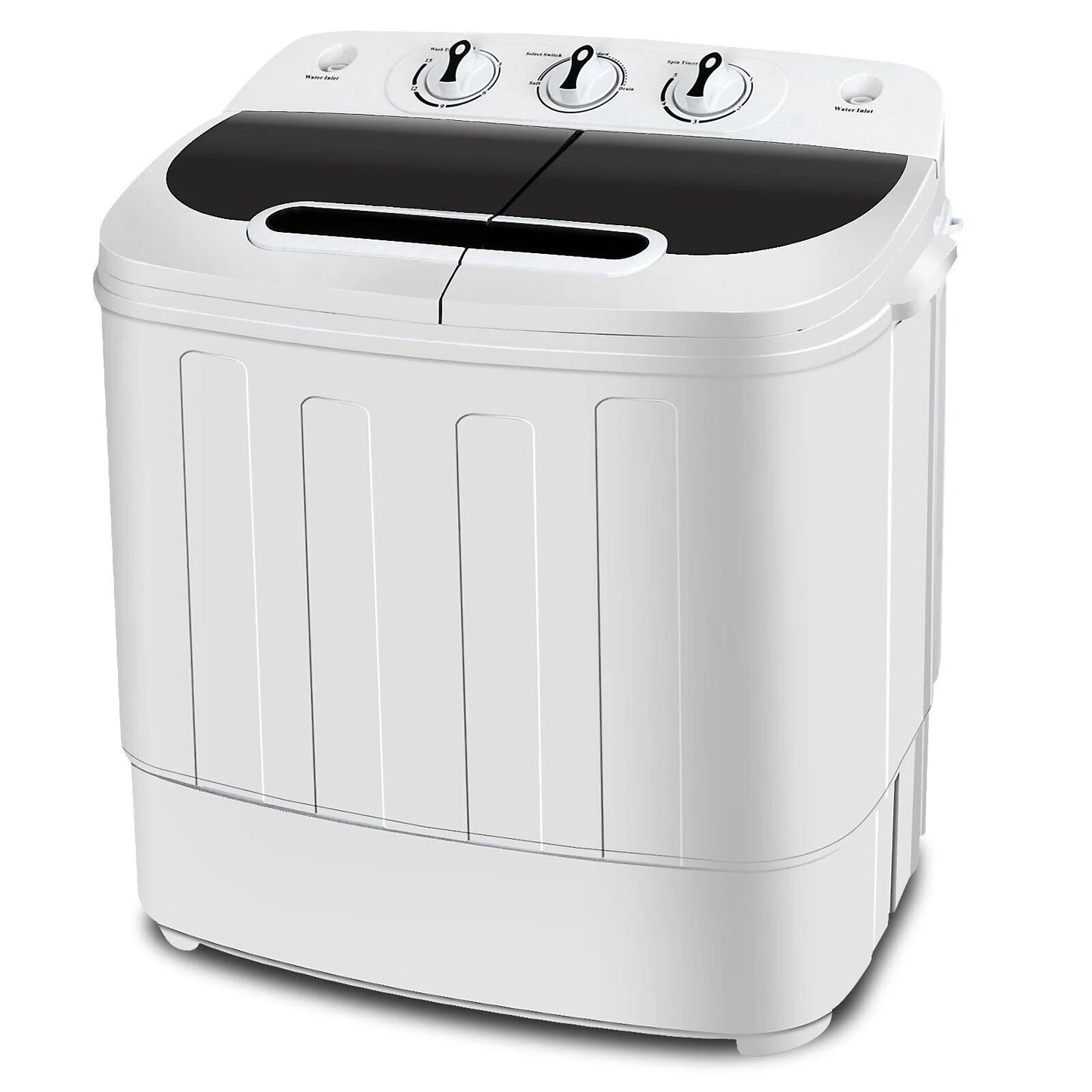 Compact Mini Twin Tub Washing Machine Portable 13lbs Laundry Washer and Dryer
