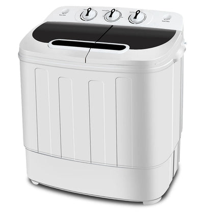 Compact Mini Twin Tub Washing Machine Portable 13lbs Laundry Washer and Dryer
