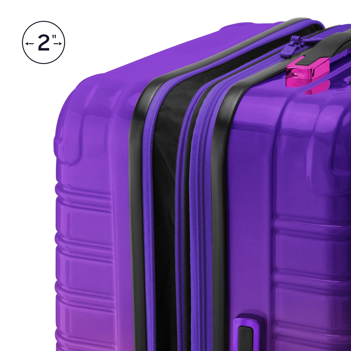 iFLY Hardside Fibertech 3.0 2 Piece Set, 20" Carry-on and 28" Checked Luggage, Gadget Gray